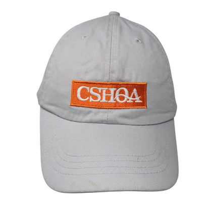 CSHQA Strapback Hat Gray One Size Adjustable Vented Holes 6 Panel Port & Company