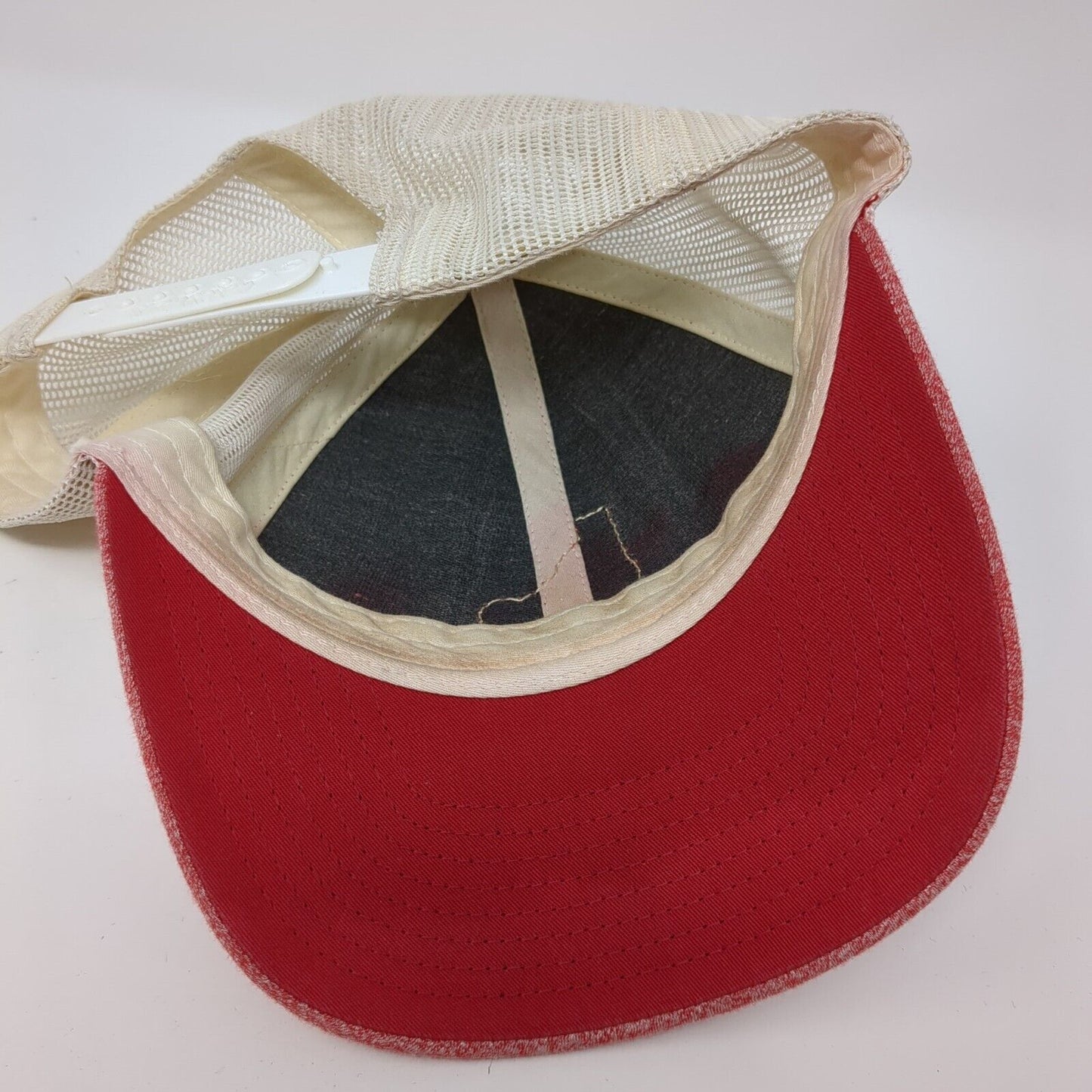 Idaho Leather Patch Snapback Trucker Hat Red M/L Mesh Back Richardson