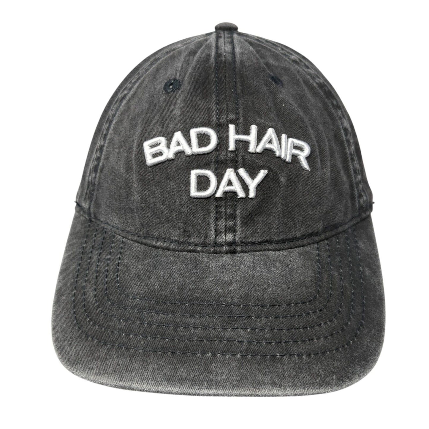Bad Hair Day Slideback Hat Black One Size Adjustable Embroidered 6 Panel