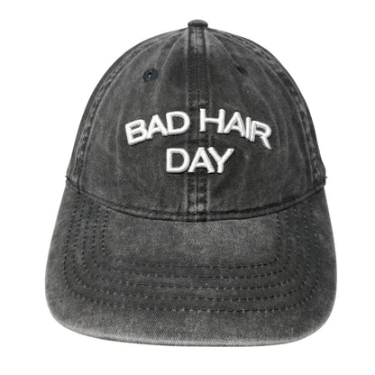 Bad Hair Day Slideback Hat Black One Size Adjustable Embroidered 6 Panel