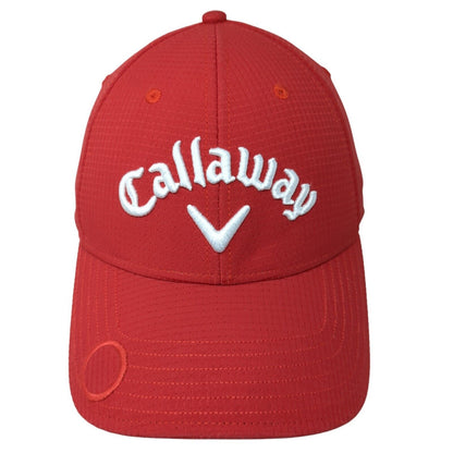 Callaway Strapback Hat Red One Size Adjustable Breathable Embroidered Odyssey