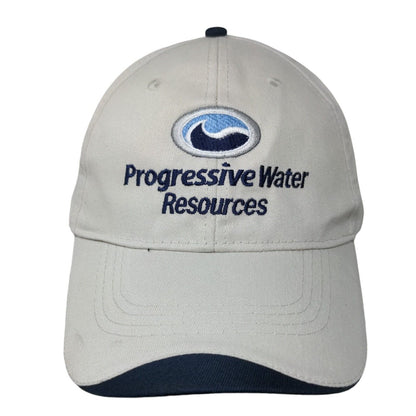 Progressive Water Resources Strapback Hat Cream OSFA 6 Panel Hit Wear
