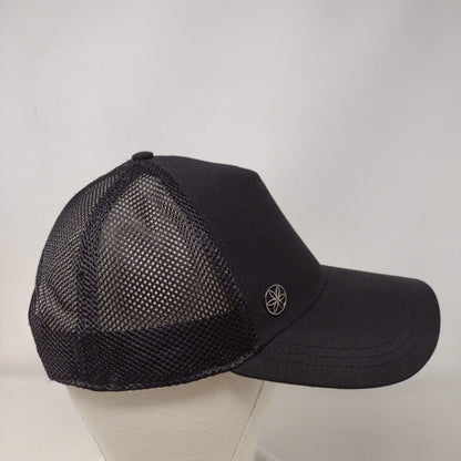 Gaiam Snapback Trucker Hat Black One Size Adjustable Mesh Back Blank