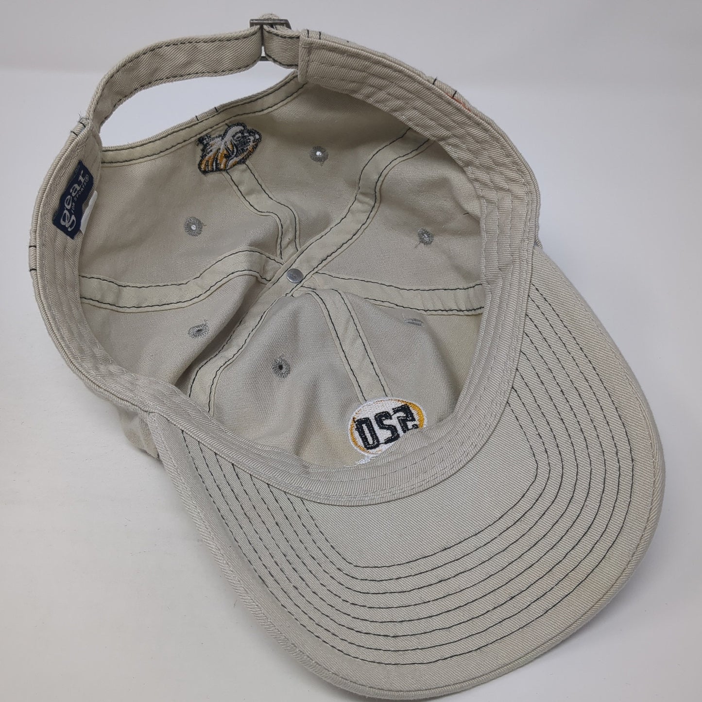 520 Tiger Slideback Hat Beige One Size Adjustable Gear For Sports