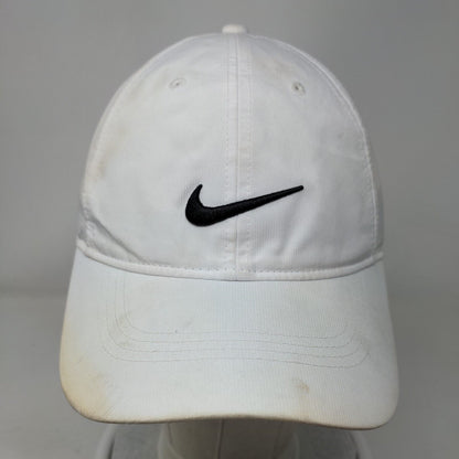 Nike Swoosh Strapback Hat White OSFM Embroidered Logo Legacy91 Dri-Fit