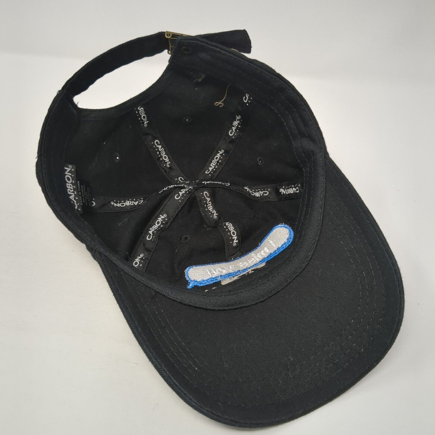 I Miss You Slideback Hat Black One Size Adjustable Embroidered Carbon
