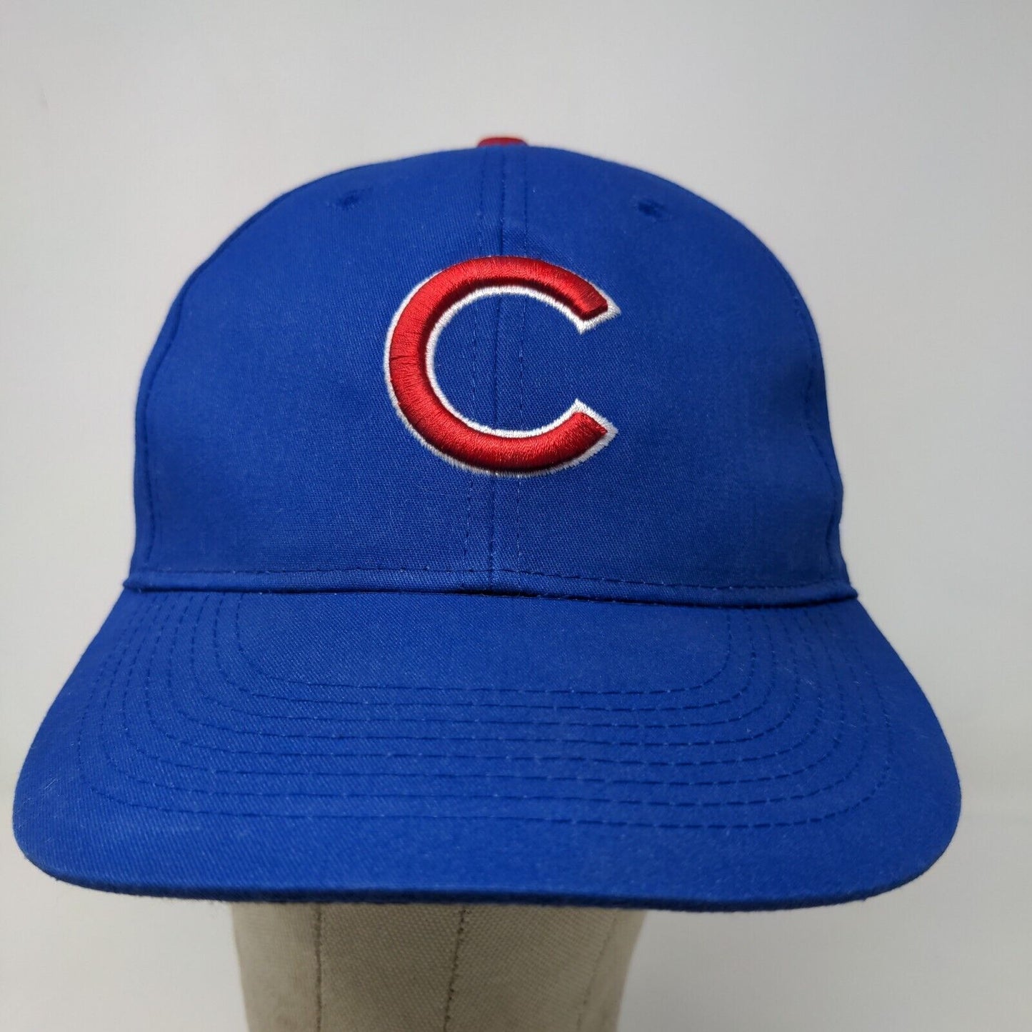 OC Sports Men's Strapback Hat Blue OSFM Embroidered Chicago Cubs Logo