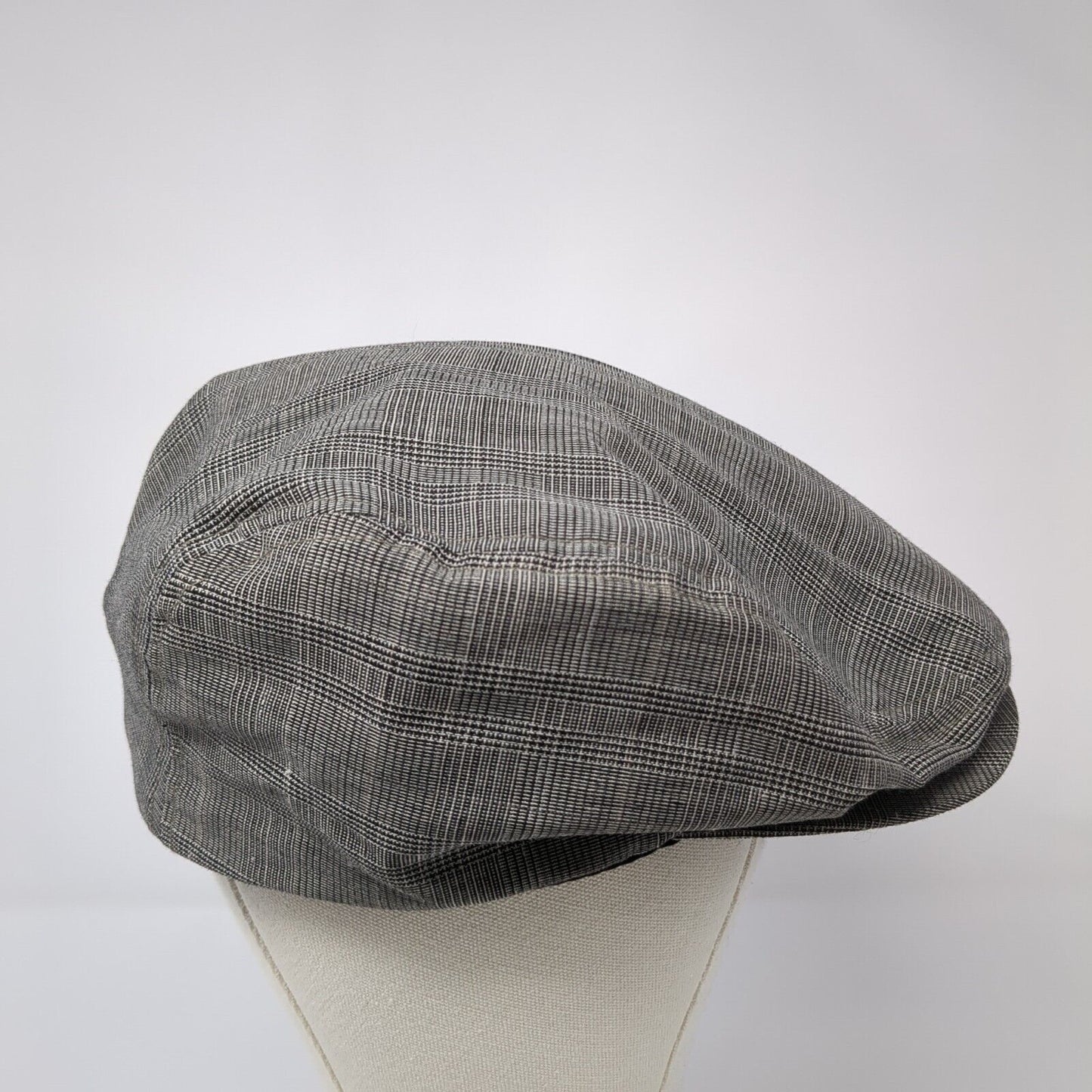 Unbranded Flat Cap Gray Large/XL Plaid Wool Blend Blank Outdoor