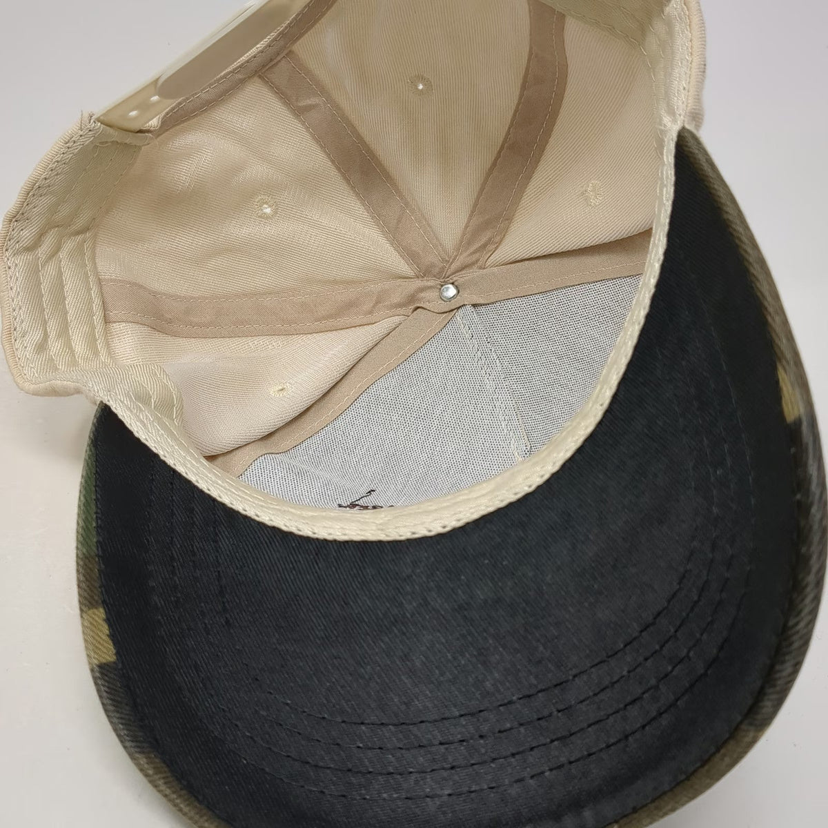 American Attire 5 Panel Beige One Size Country Club Deer Camo Snapback Hat