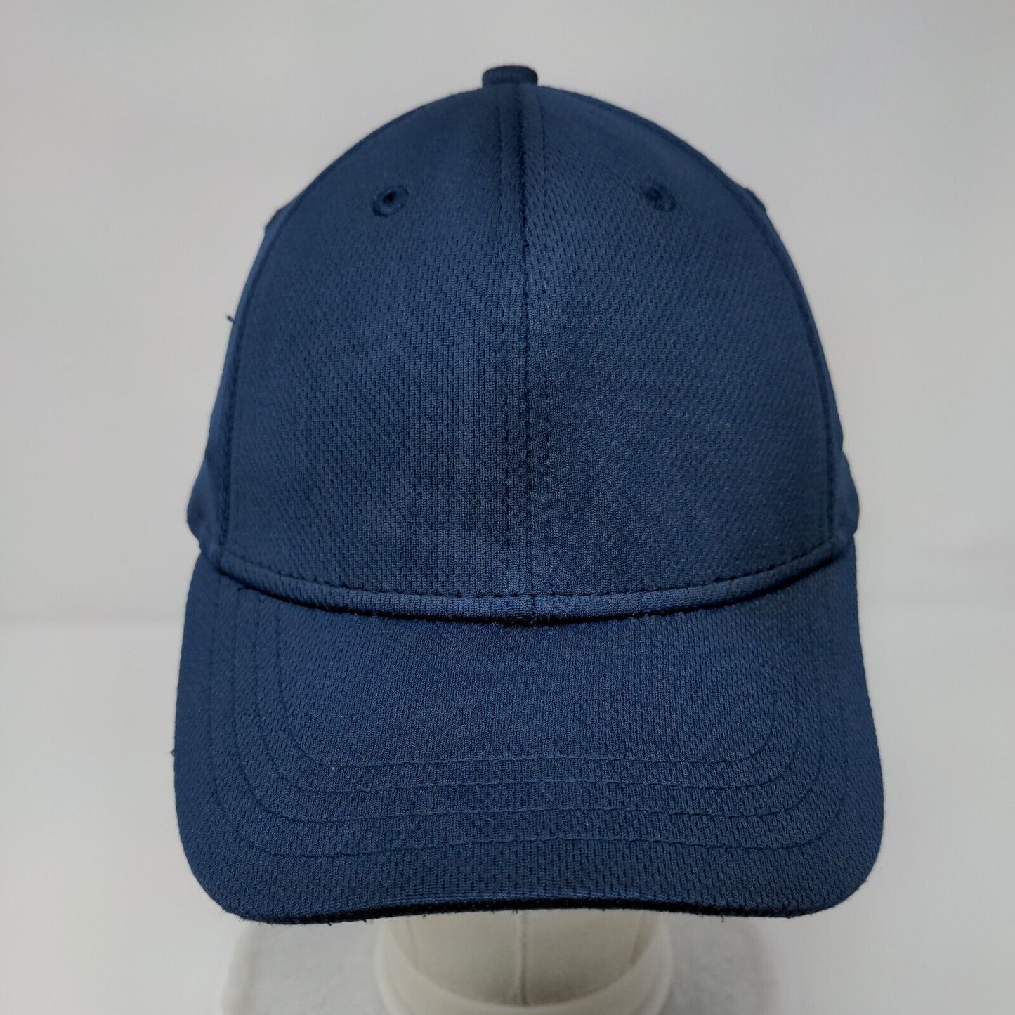 Athletic Works Fitted Hat Blue S/M Lightweight Vented Holes 6 Panel Blank