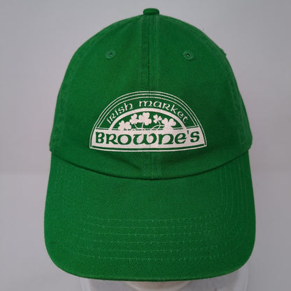 Browne's Irish Market Slideback Hat Green One Size Adjustable 6 Panel
