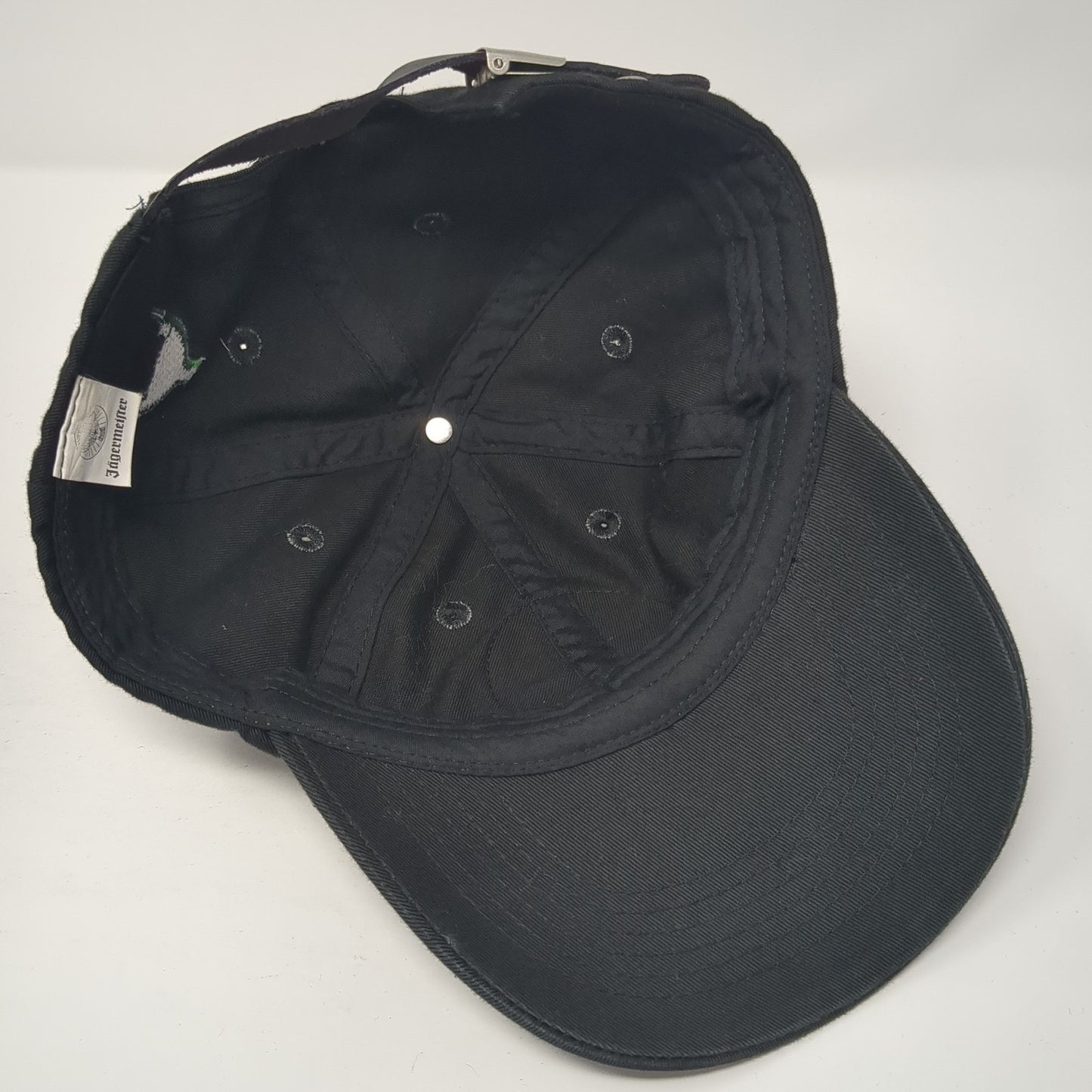 Jagermeister Slideback Baseball Cap Black OS Adjustable Embroidered 6 Panel