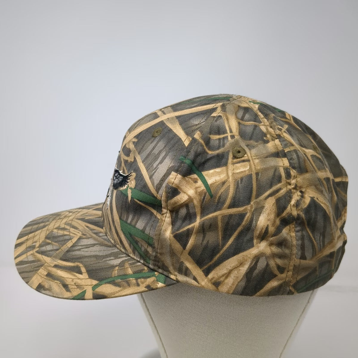 Columbia Baseball Cap Brown Delta Hunter Marsh Camo Goose Nylon Hat Vintage