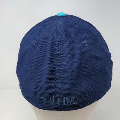 Salt Life Men's Fitted Hat Blue Size S/M Embroidered Logo 100% Polyester