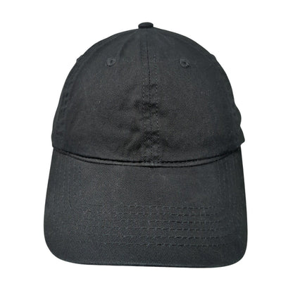 BIG X Strapback Hat Black One Size Adjustable Vented Holes 6 Panel Blank Cotton