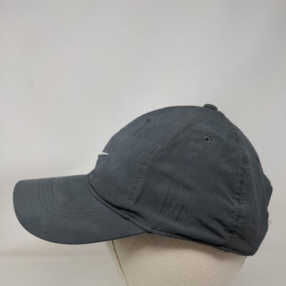 Nike Golf Strapback Hat Gray OSFM Adjustable Embroidered Swoosh 6 Panel