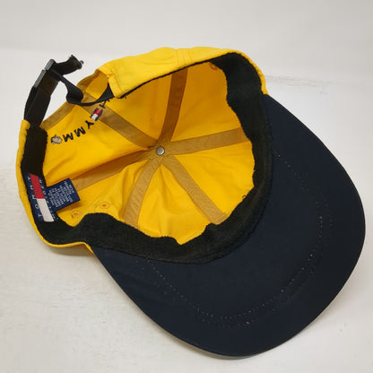 Tommy Hilfiger Baseball Cap Yellow One Size Nylon Strapback Coldstop Patch Hat