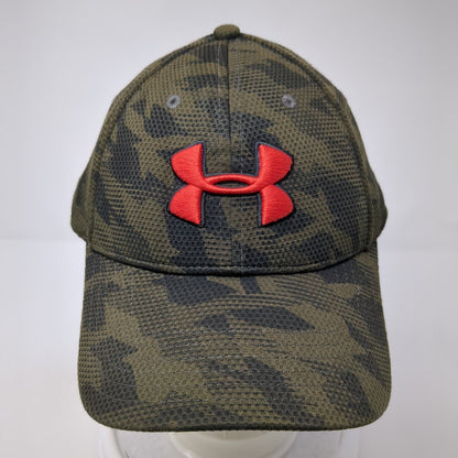 Under Armour Fitted Hat Camo Large/XL Embroidered Logo Outdoor 6 Panel
