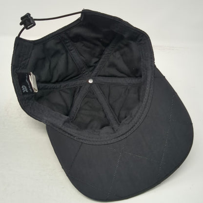 All in Motion Baseball Cap Black One Size Quilted Nylon Adjustable Cord Hat