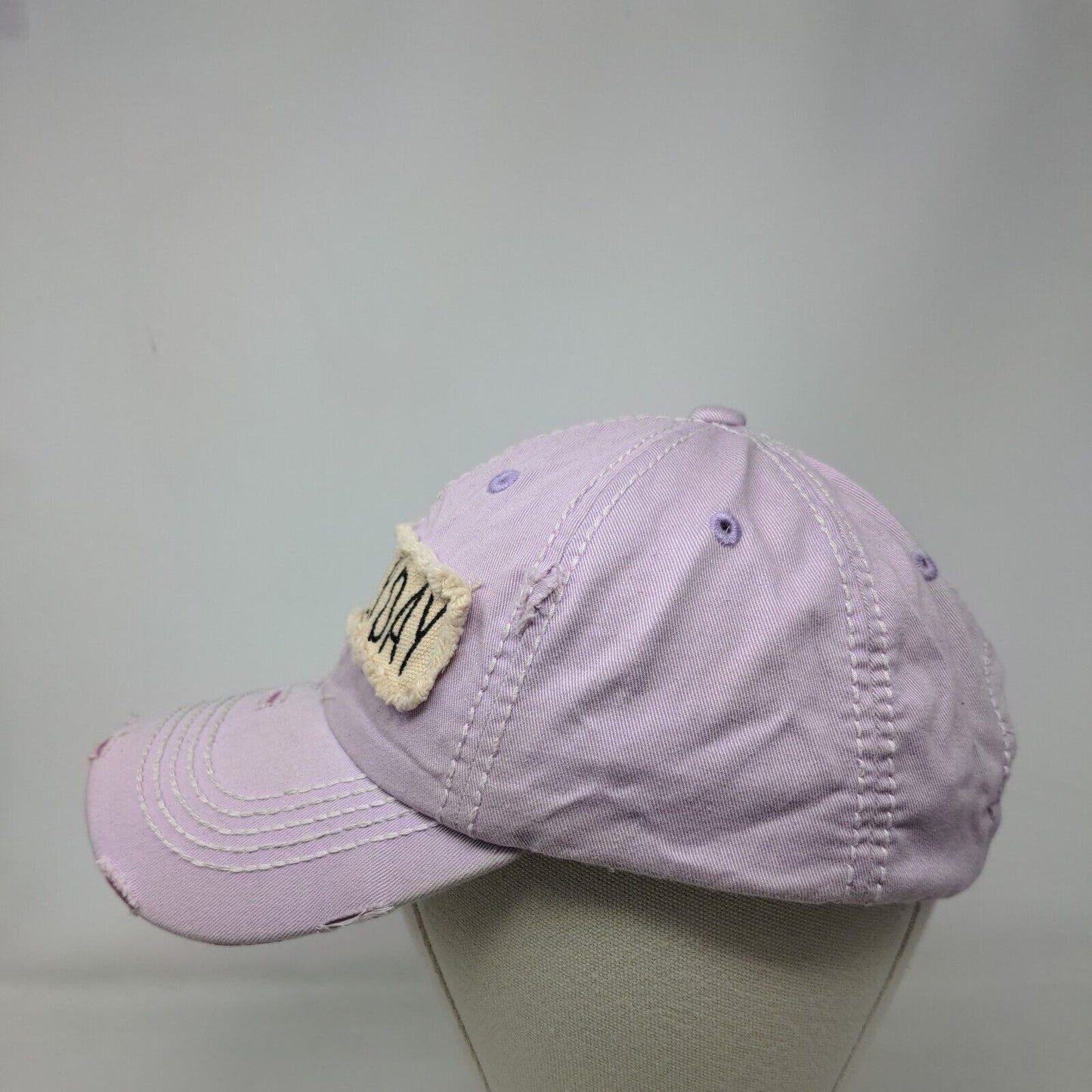 Bad Hair Day Strapback Hat Purple One Size Distressed KB ETHOS Vintage