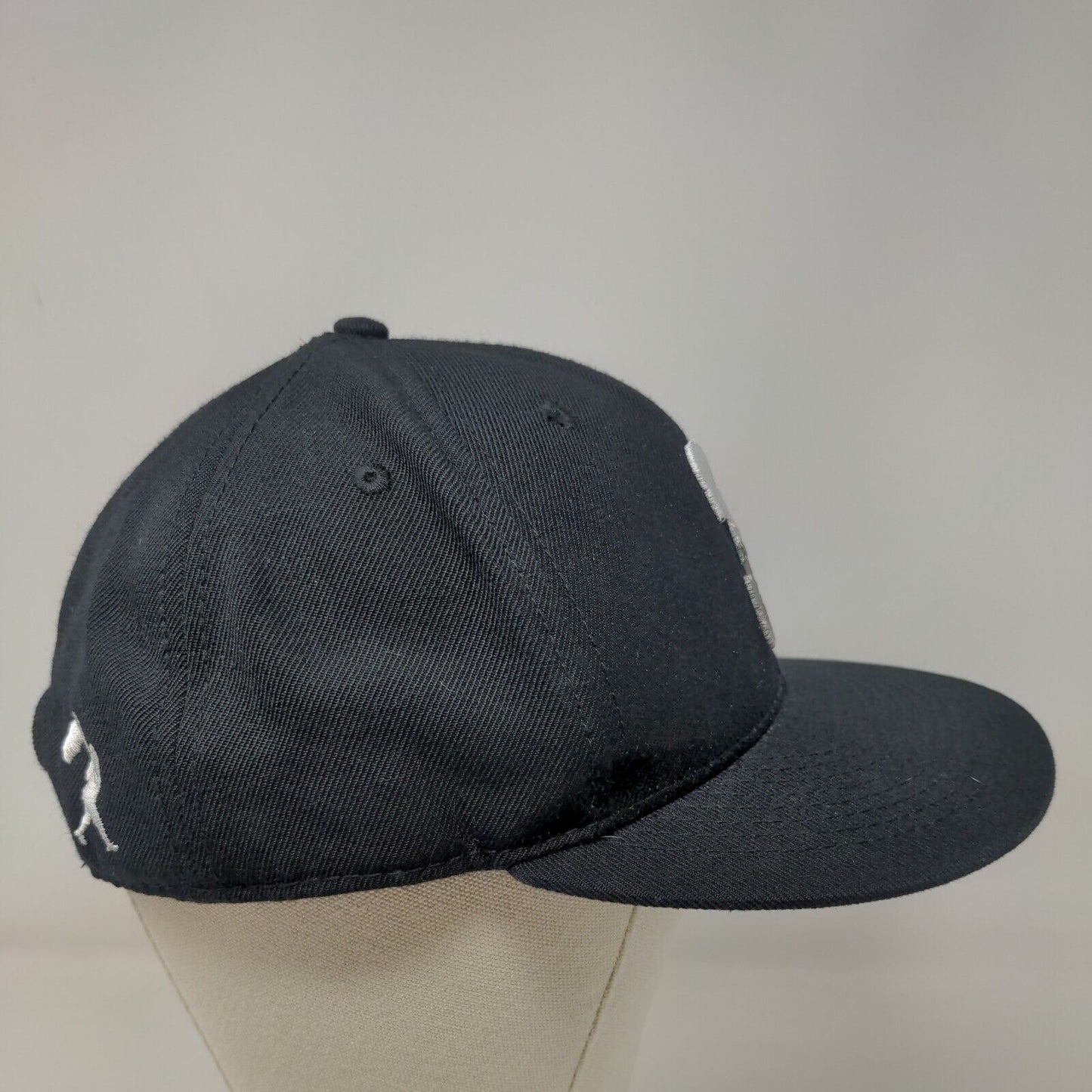 Baseballism Men's Snapback Hat Black Embroidered Logo #3 Adjustable