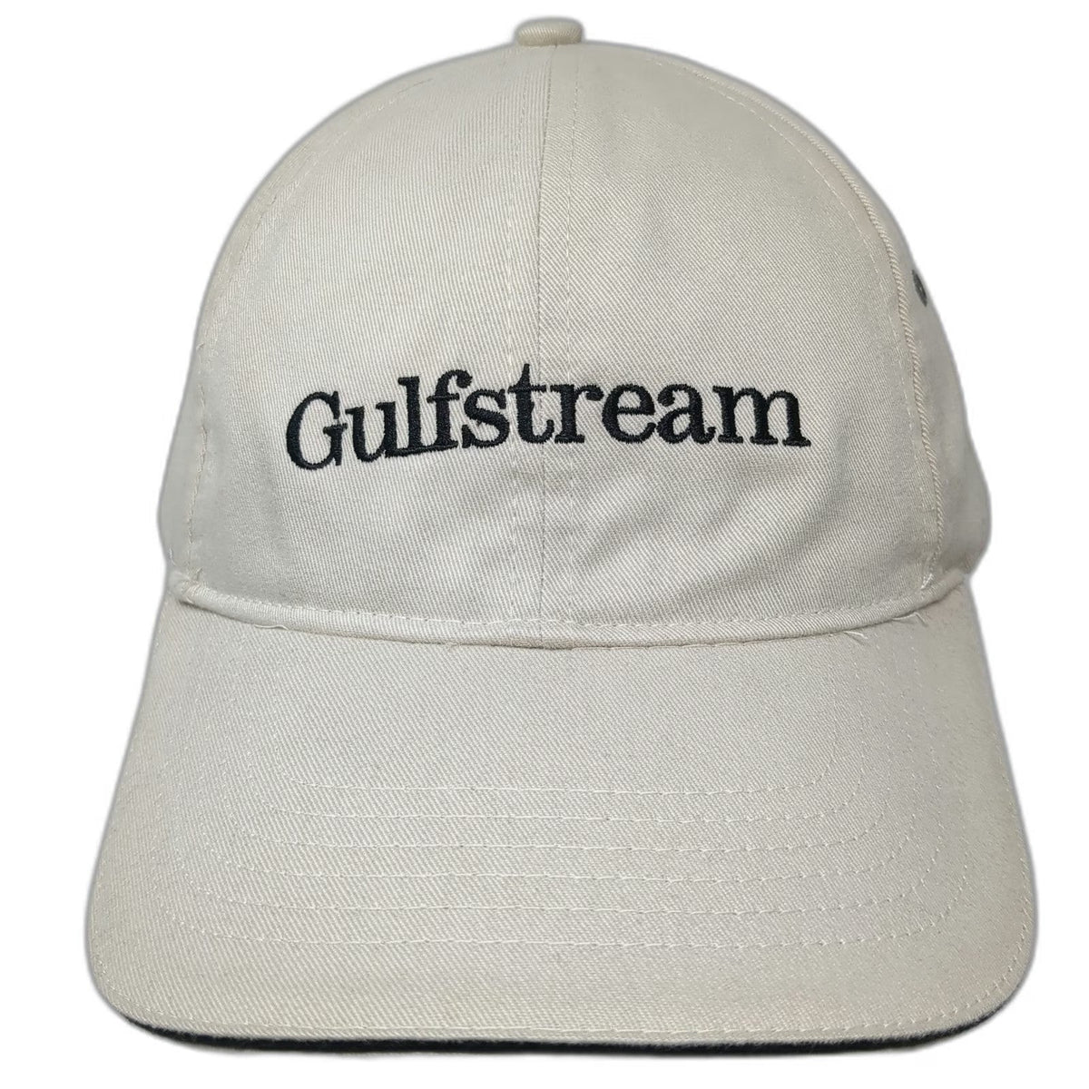 Gulfstream Baseball Cap Brown Black One Size Slideback Cotton Embroidered Hat