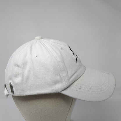 Mr. Slideback Hat White One Size Adjustable Embroidered 6 Panel Outdoor