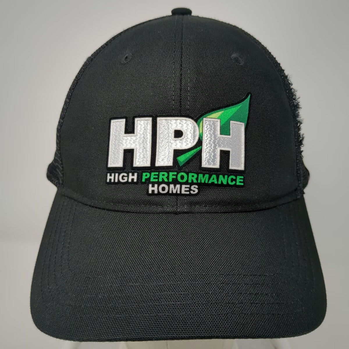 Carhartt Trucker Hat Black One Size HPH High Performance Homes Mesh Snapback