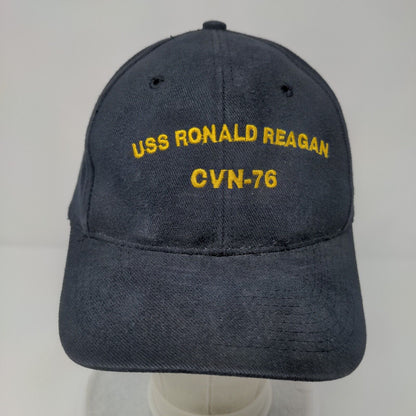 USS Ronald Reagan CVN-76 Slideback Hat Blue OSFA Adjustable 6 Panel Bullet Line