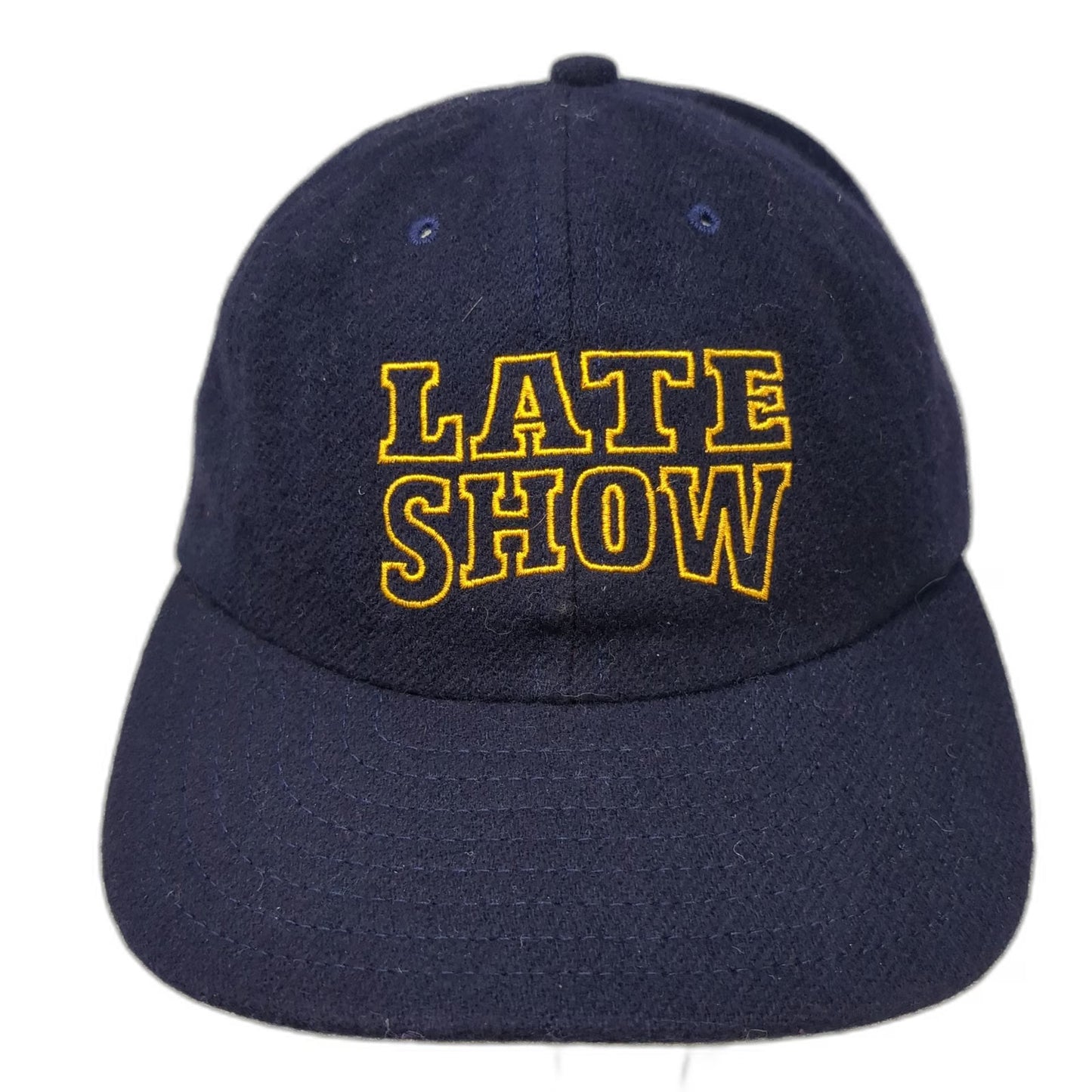 Ebbets Field Flannels Baseball Cap Blue One Size Late Show Wool Hat Vintage 90's