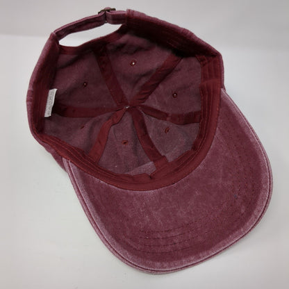 Just Breathe Slideback Hat Red One Size Adjustable Vent Holes 6 Panel