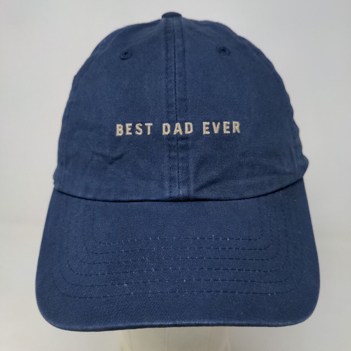 Wembley Men's Slideback Hat Blue Size OS Embroidered Best Dad Ever Logo