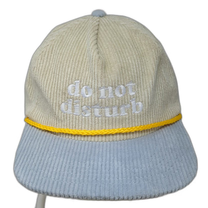 SNAG 5 Panel Beige One Size Corduroy Rope Do Not Disturb Solutionreach Hat