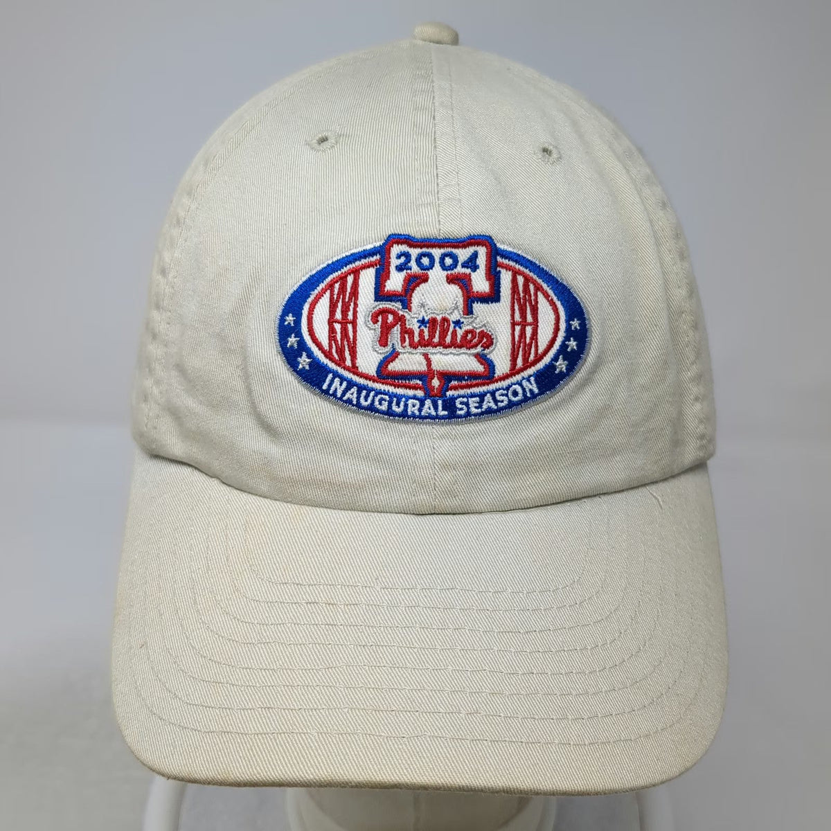 Baseball Cap Beige One Size Phillies 2004 Citizens Bank Park McDonalds Logo Hat