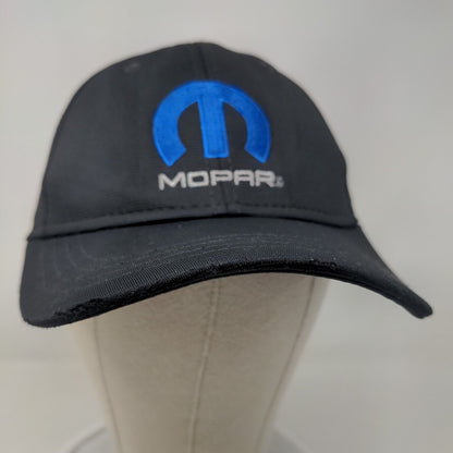 MOPAR Strapback Hat Black One Size Adjustable Embroidered 6 Panel H3 Headwear