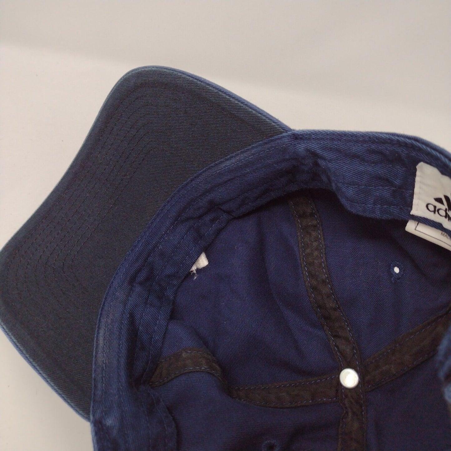 Adidas Slideback Hat Blue OSFA Adjustable Embroidered Vented Holes Cotton