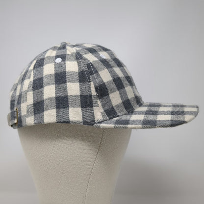 COCUS POCUS Baseball Cap Gray Black One Size Buffalo Check Plaid Slideback Hat