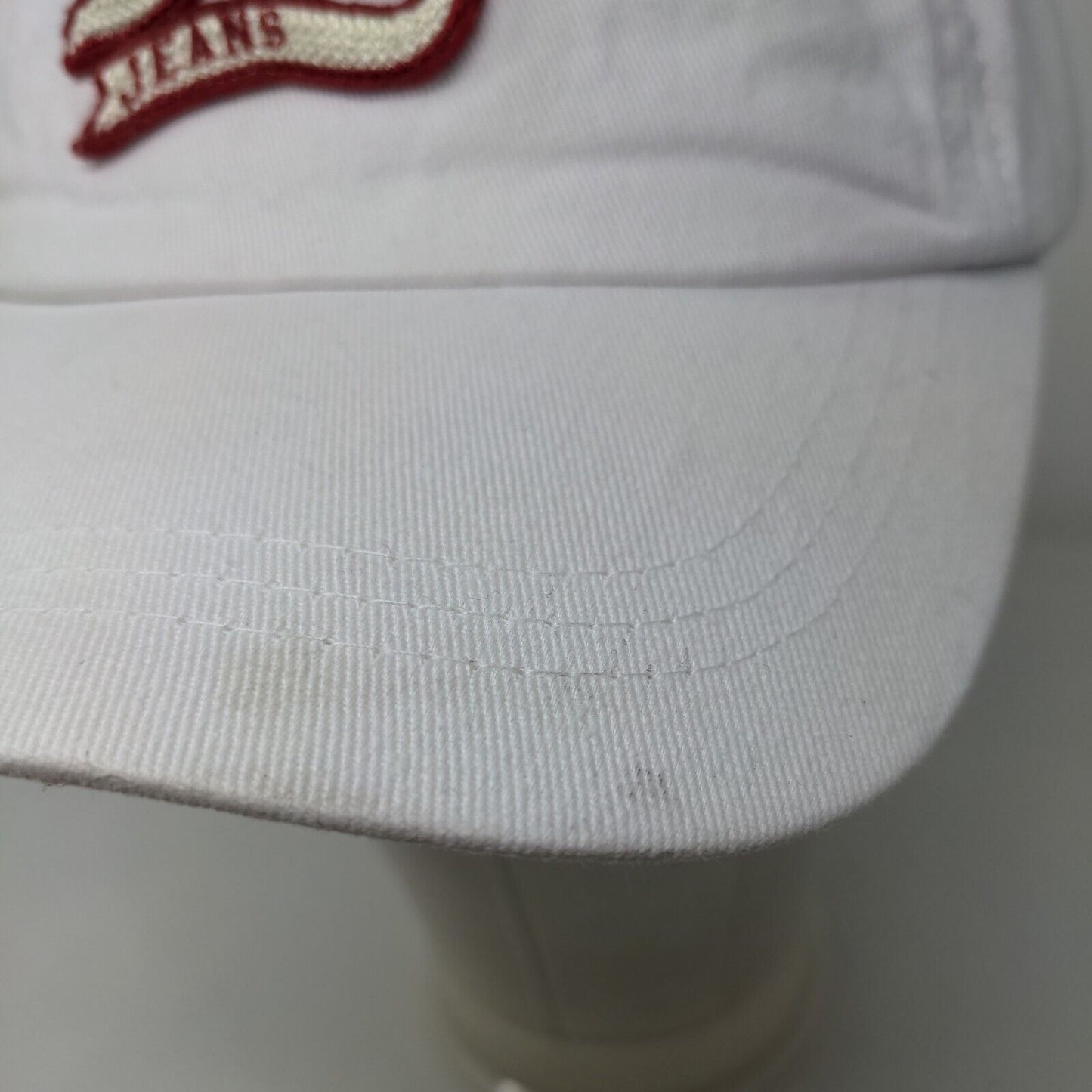 BDG Jeans Men's Slideback Hat White Embroidered Logo Adjustable Cotton