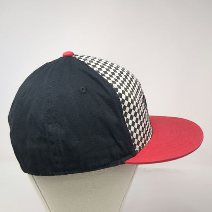 DC Comics Snapback Black Red One Size Harley Quinn Checkered Flat Brim Hat