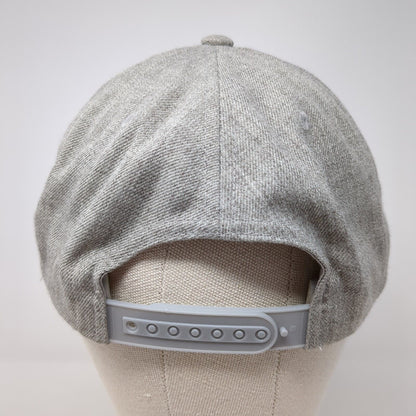 Dennings Snapback Hat Gray One Size Adjustable Embroidered 6 Panel Sport-Tek