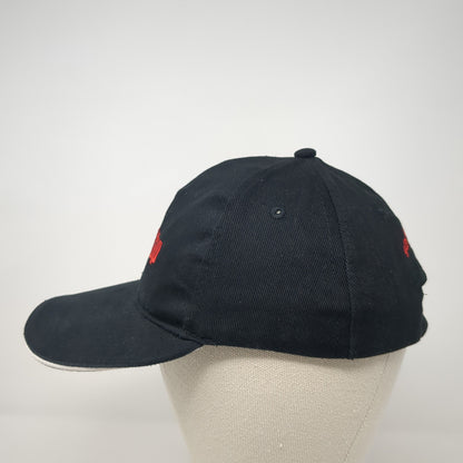 Saw Stop Strapback Hat Black One Size Adjustable Embroidered Outdoor