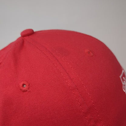 Budweiser Snapback Hat Red One Size Adjustable Embroidered 6 Panel Cotton