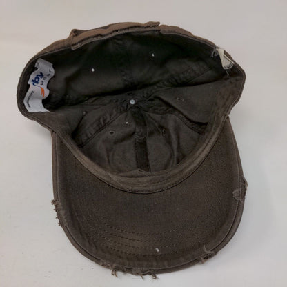 Irby Great Outdoor Adventure Strapback Hat Brown One Size Distressed 6 Panel