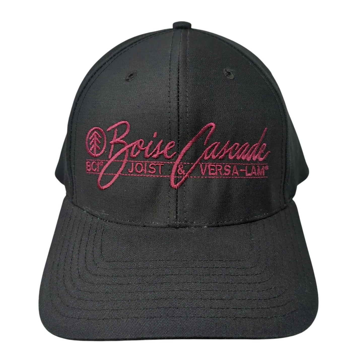 Boise Cascade Snapback Hat Black Large Pro Twill Richardson 6 Panel