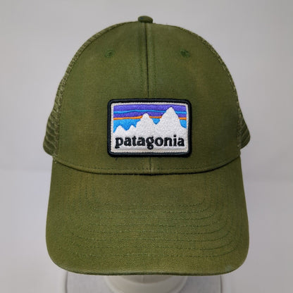 Patagonia Mountain Patch Snapback Trucker Hat Green One Size Mesh Back