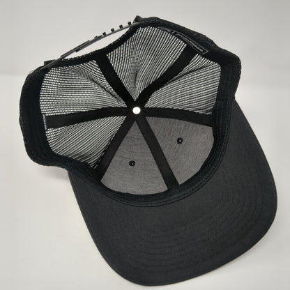 Richardson Snapback Trucker Hat Black OS Adjustable Mesh Back 6 Panel Blank