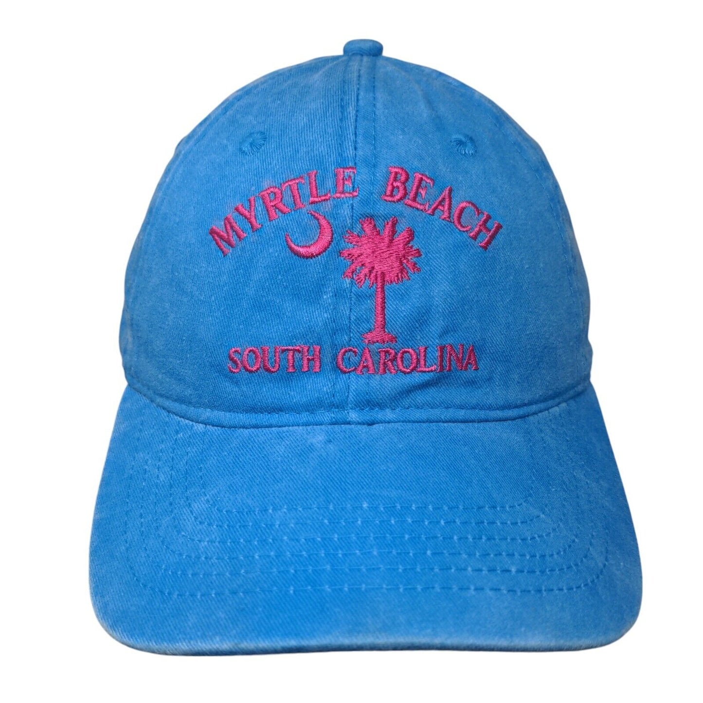 Myrtle Beach South Carolina Strapback Hat Blue One Size Embroidered