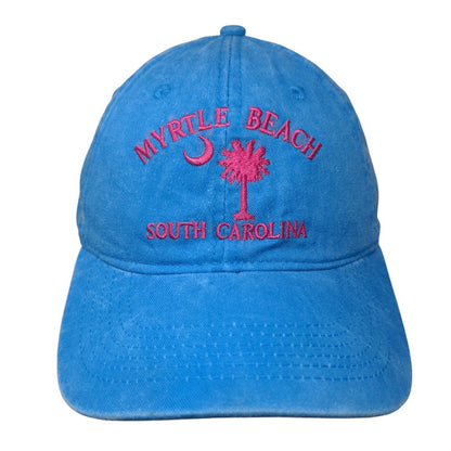 Myrtle Beach South Carolina Strapback Hat Blue One Size Embroidered
