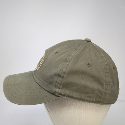 Nautica Baseball Cap Green One Size Embroidered Crest Crossed Oars Cotton Hat