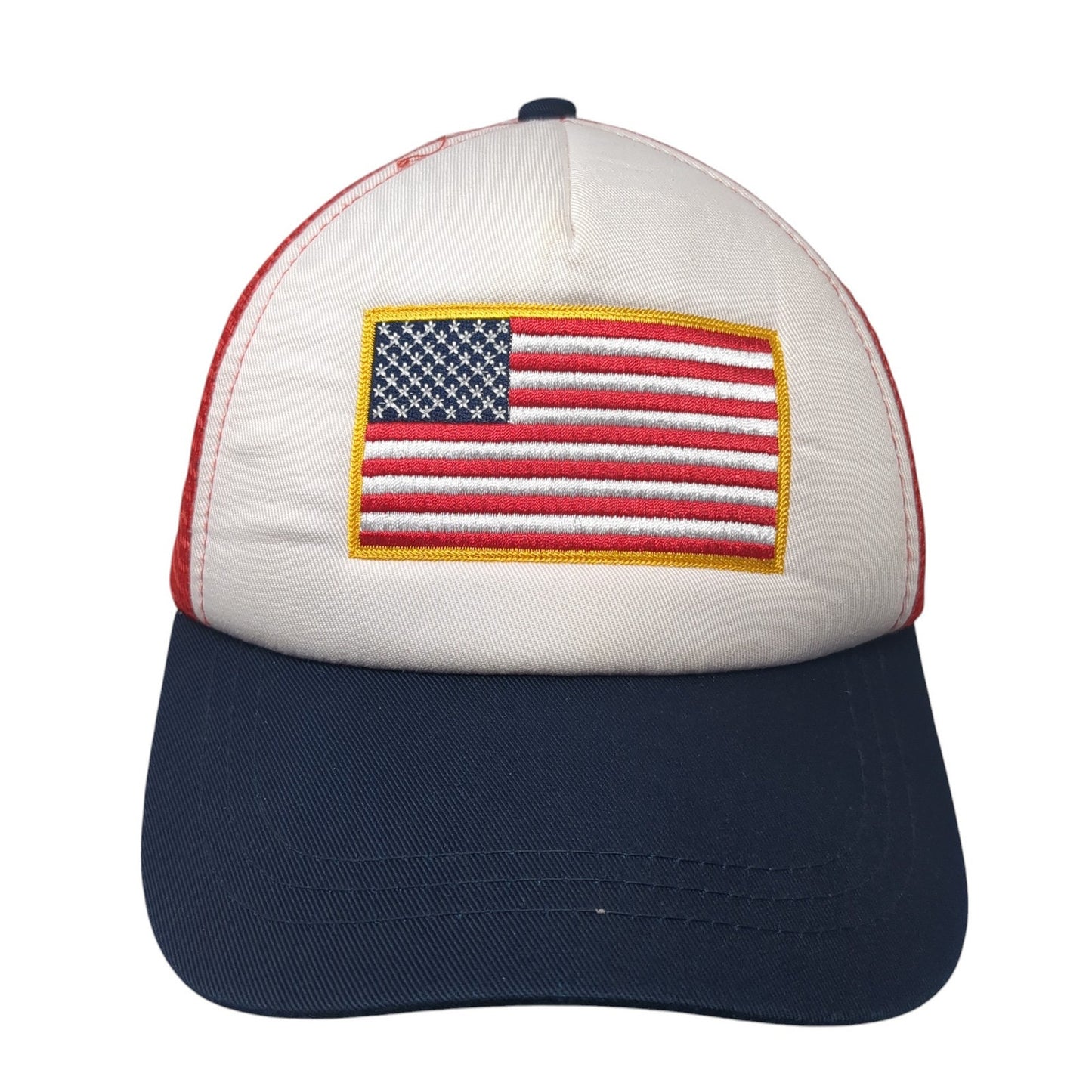 USA Flag Snapback Trucker Hat Multicolor One Size Adjustable Patriotic Infinity